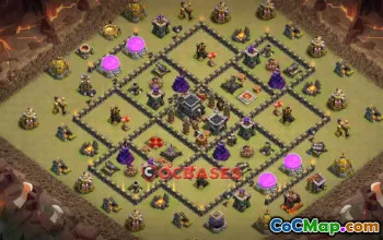 Top Town Hall 9 War Base | Clash of Clans Copy Base Link #22130