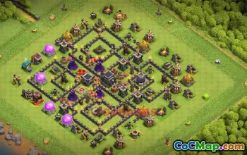 Top Town Hall 9 War Base - Clash of Clans Copy Link #18808