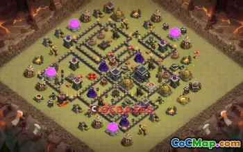Top Town Hall 9 War Base - Copy Link for Clash of Clans #22114