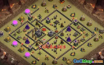 Top Town Hall 9 War Base Designs - Clash of Clans #22134