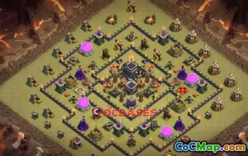 Top Town Hall 9 War Base for Clash of Clans - Copy Link #20036