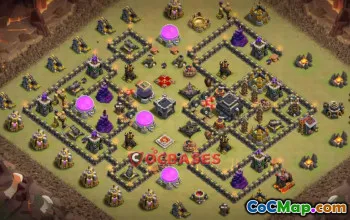 Top Town Hall 9 War Base for Clash of Clans - Copy Link #22083