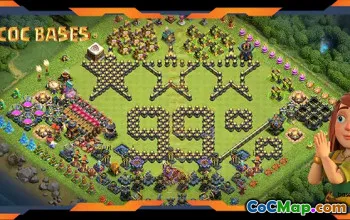 Top Troll Base TH18 with Link and Funny Layout #55506