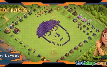 Top Troll Base TH7 with Link - Funny Clash of Clans Layout #57715