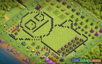 Top Troll Bases for TH8 - Funny Clash of Clans Designs 2024 #18935