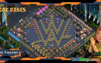 Top Troll TH17 Base with Link and Funny Layout #56753