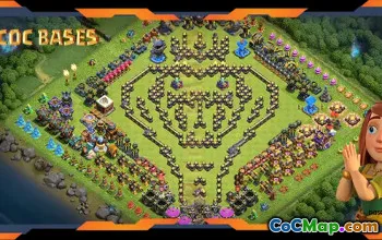 Top Troll TH18 Base with Funny Layout #57560