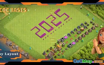 Top Troll TH6 Base with Funny Layout #57686