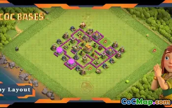 Top Trophy Base TH6 with Defense Layout #57660