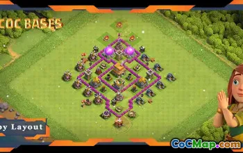 Top Trophy TH6 Defense Base with Link #57643