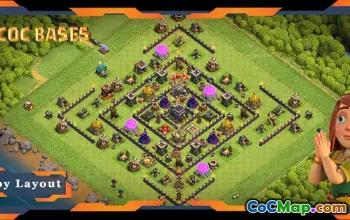 Tata Letak Pangkalan TH9 Teratas yang Tak Terkalahkan - Anti Penjarahan & Anti Segalanya! #18041