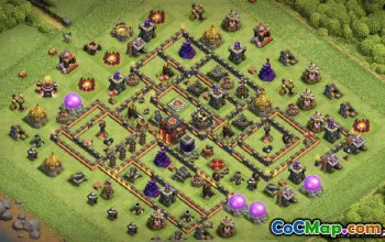 COC的市政厅10基本布局 - 地图和链接＃12473