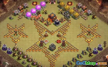 Ratusz 10 Układy i mapy bazowe dla COC: Funny & Progress #13235