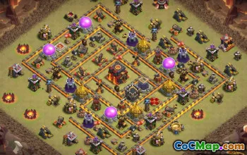 市政厅10 COC基础布局：农业和奖杯地图＃10272