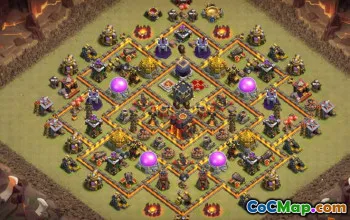 市政厅10 COC基础布局：农业，奖杯和地图＃11475