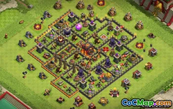 市政厅10 COC基础布局：农业和奖杯地图＃12130