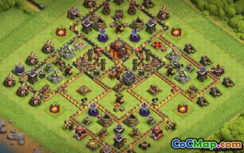 市政厅10 COC基础布局：农业和奖杯地图＃12248