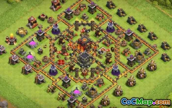 타운 홀 10 COC베이스 레이아웃 : 농업 및 트로피 맵 #12965
