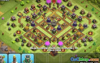 市政厅10 COC基础布局和地图|在此处复制和链接＃13515