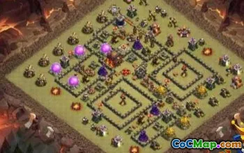 市政厅10 COC基础布局和地图 - 立即复制！ ＃12054