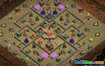 市政厅10 COC基础布局和地图 - 立即复制！ ＃12692