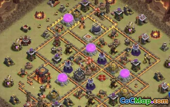 Town Hall 10 CoC Base Layouts & Maps for Home & War #17328