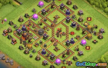 市政厅10 COC基本布局和战争地图 - 立即下载！ ＃13844