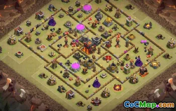 Ratusz 10 Układy bazy COC: trofeum, mapy wojenne i domowe #15899