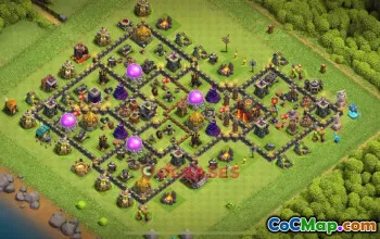 Town Hall 10 Farming Base | Clash of Clans Anti-3Star Layout #50244