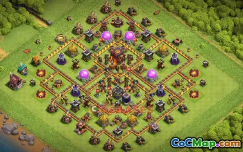Town Hall 10 Farming Base | Clash of Clans Strategy | base-link #50785