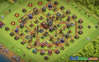 Town Hall 10 Farming Base | Clash of Clans Strategy & Link #48866