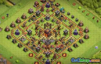 Town Hall 10 Farming Base - Clash of Clans Strategy & Link #48867