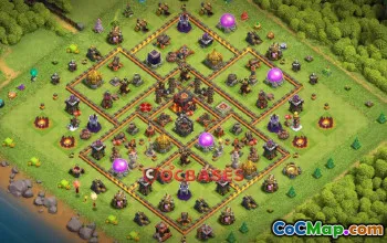 Town Hall 10 Fun Base for Clash of Clans - Updated Design! #19888
