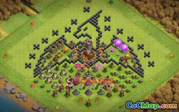 Town Hall 10 Fun Symmetric Base for Clash of Clans #23921
