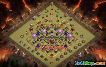 Town Hall 10 Hybrid Base - Anti 2 & 3 Stars | Clash of Clans #24091