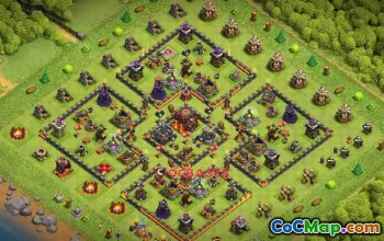 Town Hall 10 Hybrid Base | Anti 3-Star & Anti Air Strategies #22875
