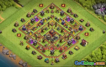 Town Hall 10 Hybrid Base | Clash of Clans TH10 Base Link #51557