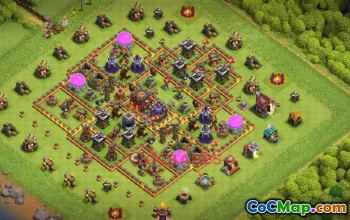 Town Hall 10 Hybrid Base | Clash of Clans TH11, Swap Heroes for Eagle #52507
