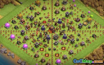 Tata letak dasar hybrid balai kota 10 untuk coc - unduh sekarang! #14247