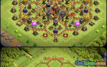 Town Hall 10 Hybrid Base - Symmetric Design | Clash of Clans #23247