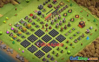 Town Hall 10 Symmetric Progress Base - Clash of Clans #23880