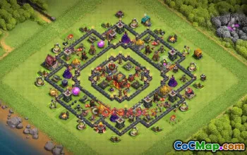 Town Hall 10 Trophy Base | Clash of Clans Anti 3-Star  
[Copy Base Link] #50966
