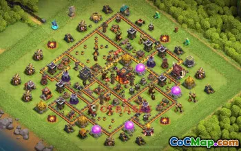 Town Hall 10 Trophy Base | Clash of Clans Defense Copy #50257