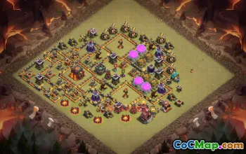 Town Hall 10 War Base | Clash of Clans Anti-2 & 3 Star Base #48859
