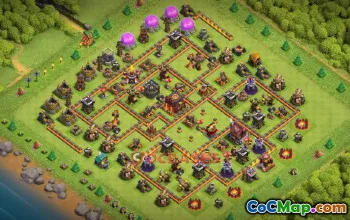 Town Hall 10 War Base | Clash of Clans Anti 3-Star Design #48856