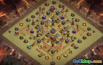 Town Hall 10 War Base | Clash of Clans | Copy Base Link #50299