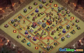 Town Hall 10 War Base - Clash of Clans | Copy Base Link #50332