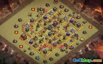 Town Hall 10 War Base | Clash of Clans Defense Layouts #50312