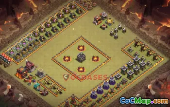 Town Hall 10 War Base | Clash of Clans Defense Link #50280
