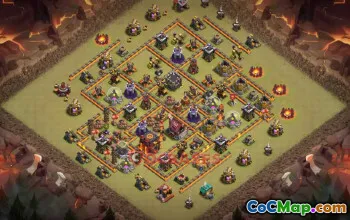 Town Hall 10 War Base | Clash of Clans Defense Link #50303